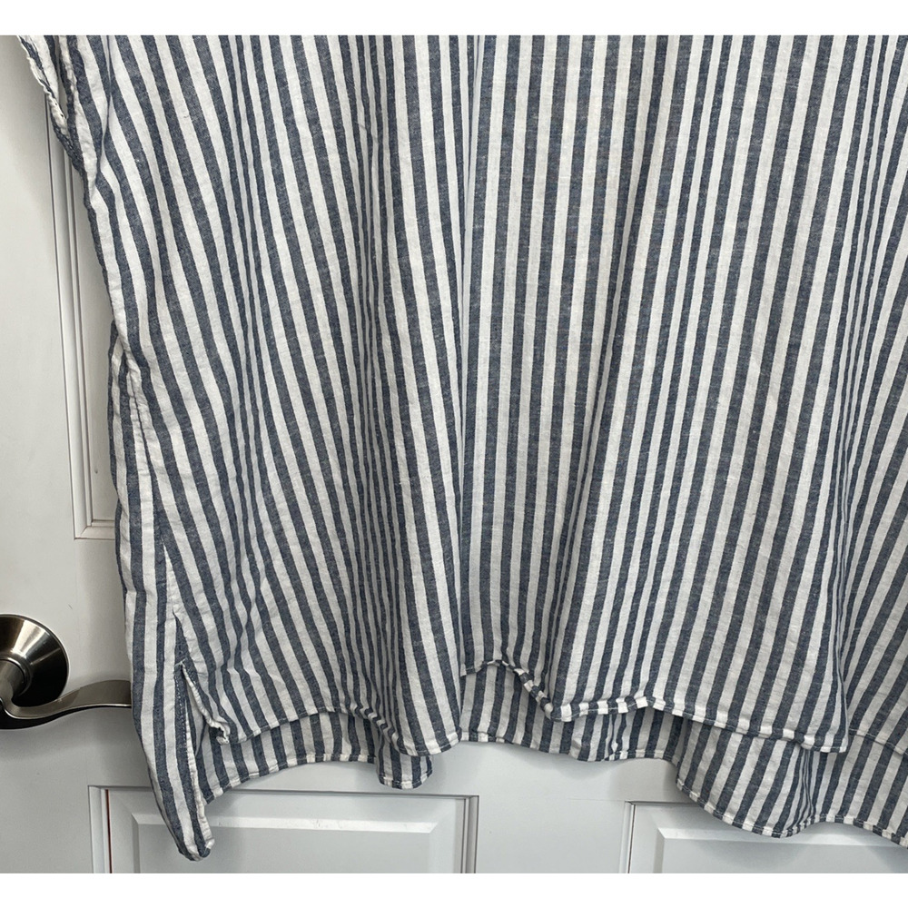 Caslon Nordstrom Women's Stripe Linen Blend Top Sz 3X Dolman Slv Boho Lagenlook - Picture 3 of 9